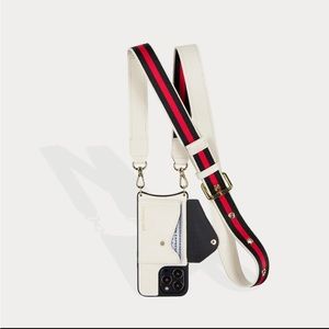 Kimberly Crossbody Bandolier ivory/gold